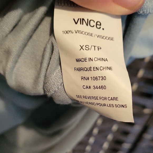 Vince Light Blue Relaxed Blouse - Picture 3 of 4